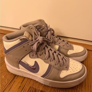 Nike High-Top Sneakers in Purple and White